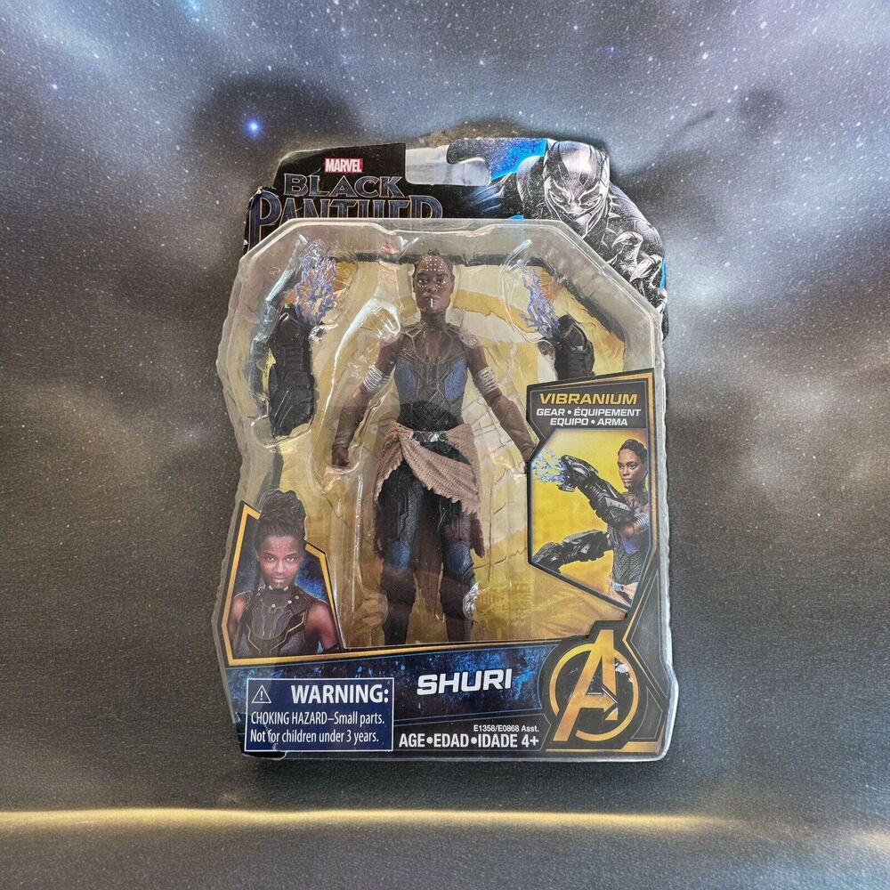 NIP Hasbro Marvel Avengers Black Panther SHURI 6-Inch FIGURE Vibranium Gear